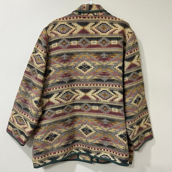 Haband Vintage Womens Size XXL Aztec Button Down Tapestry Jacket Southwestern - Picture 6 of 6